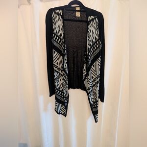Faded Glory Black and White Women's Cardigan